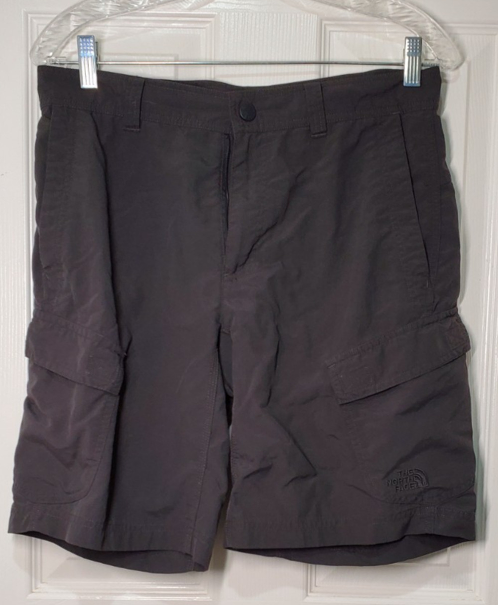 The North Face Mens Cargo Hiking Shorts Gray Outdoor Trail Nylon Size 30